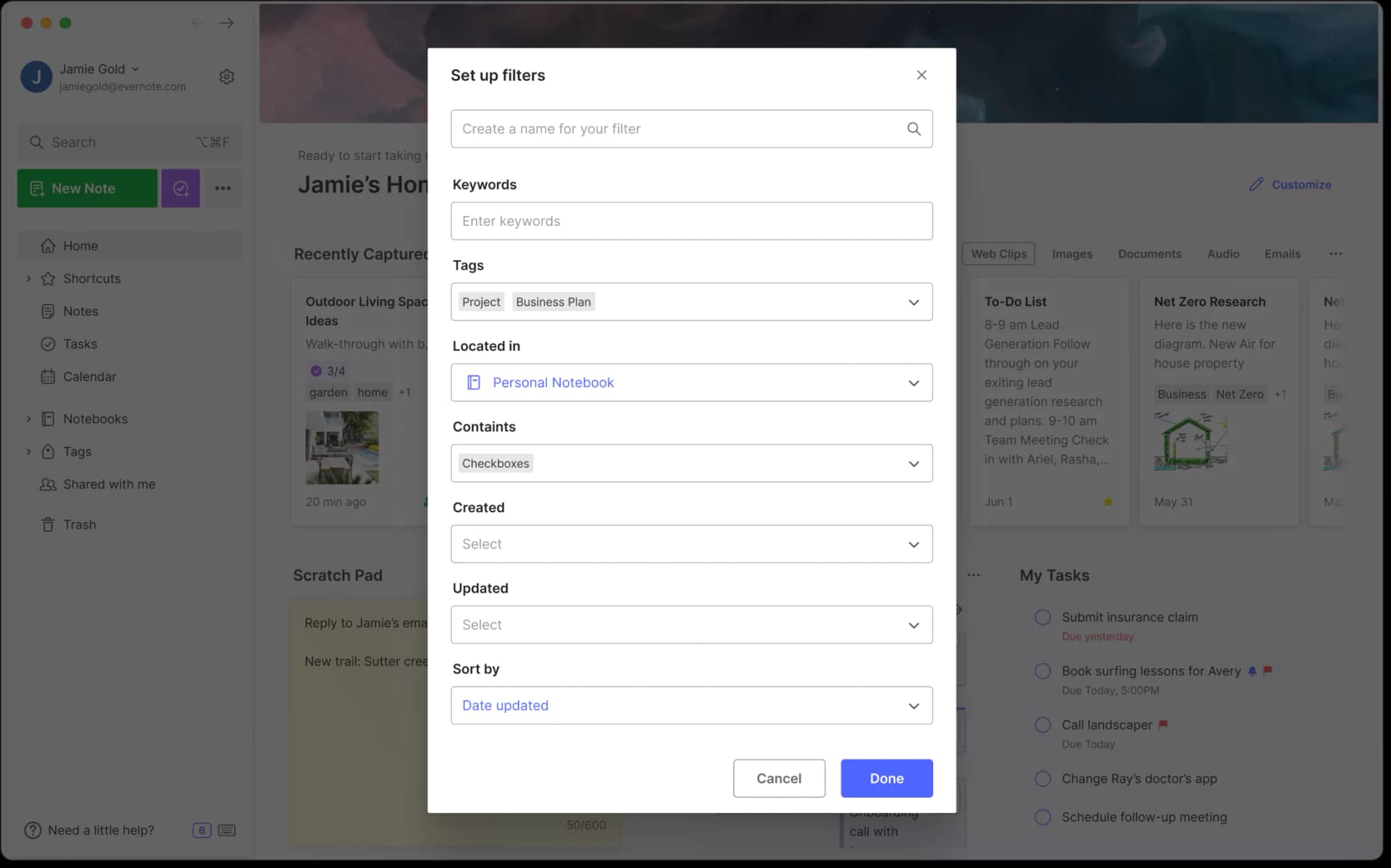 A UI rappresentation of personalize-fit-your-workflow