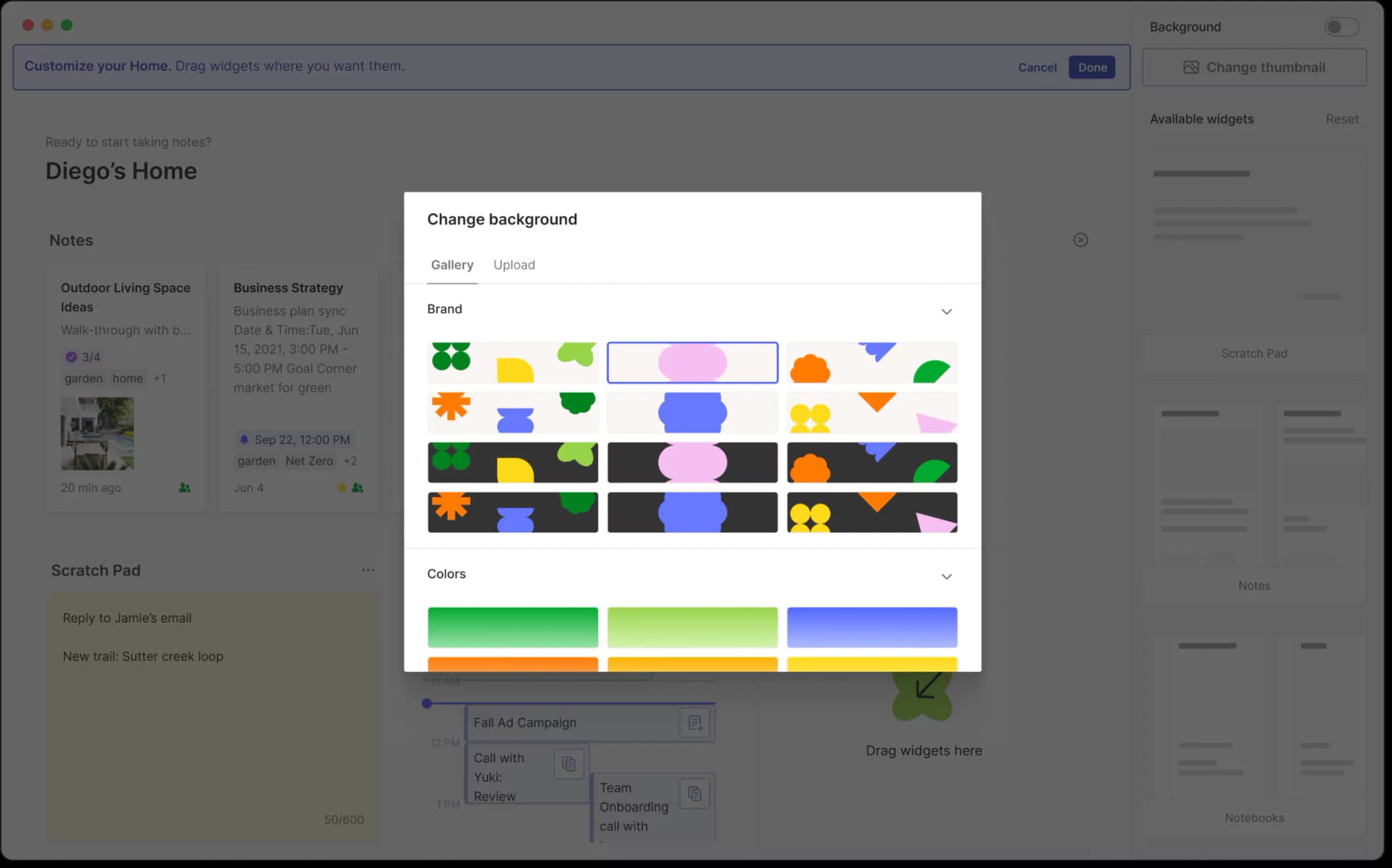 A UI rappresentation of personalize-match-your-mood