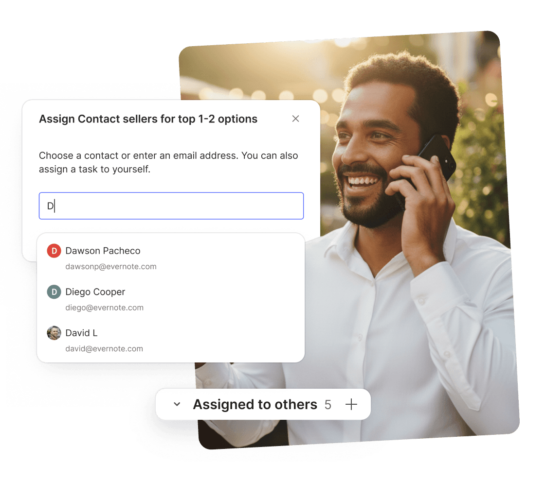 A UI rappresentation of assign-task