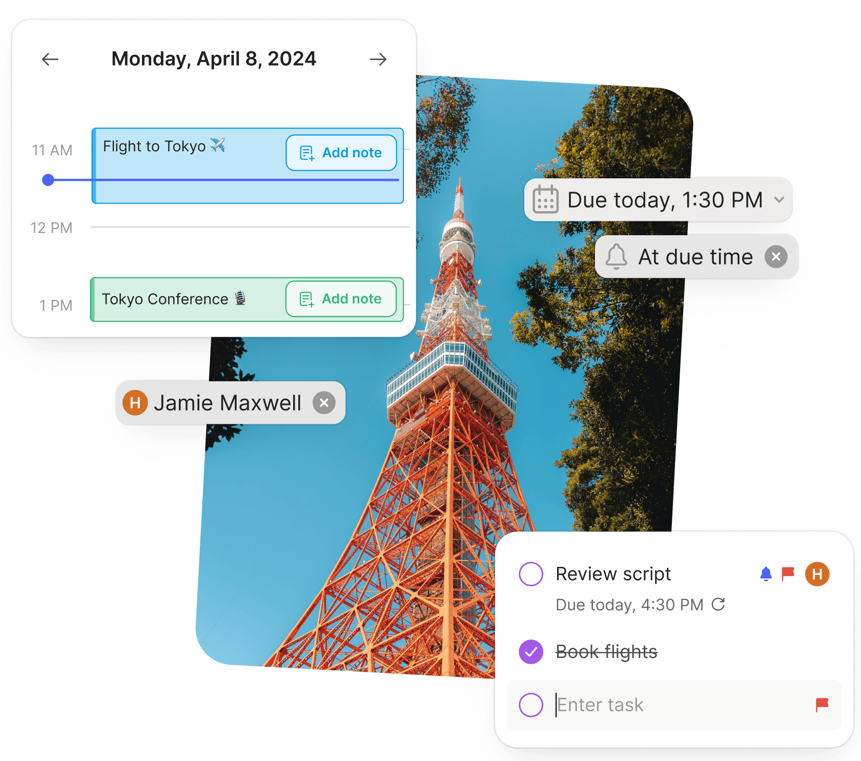 A UI rappresentation of meeting-with-note
