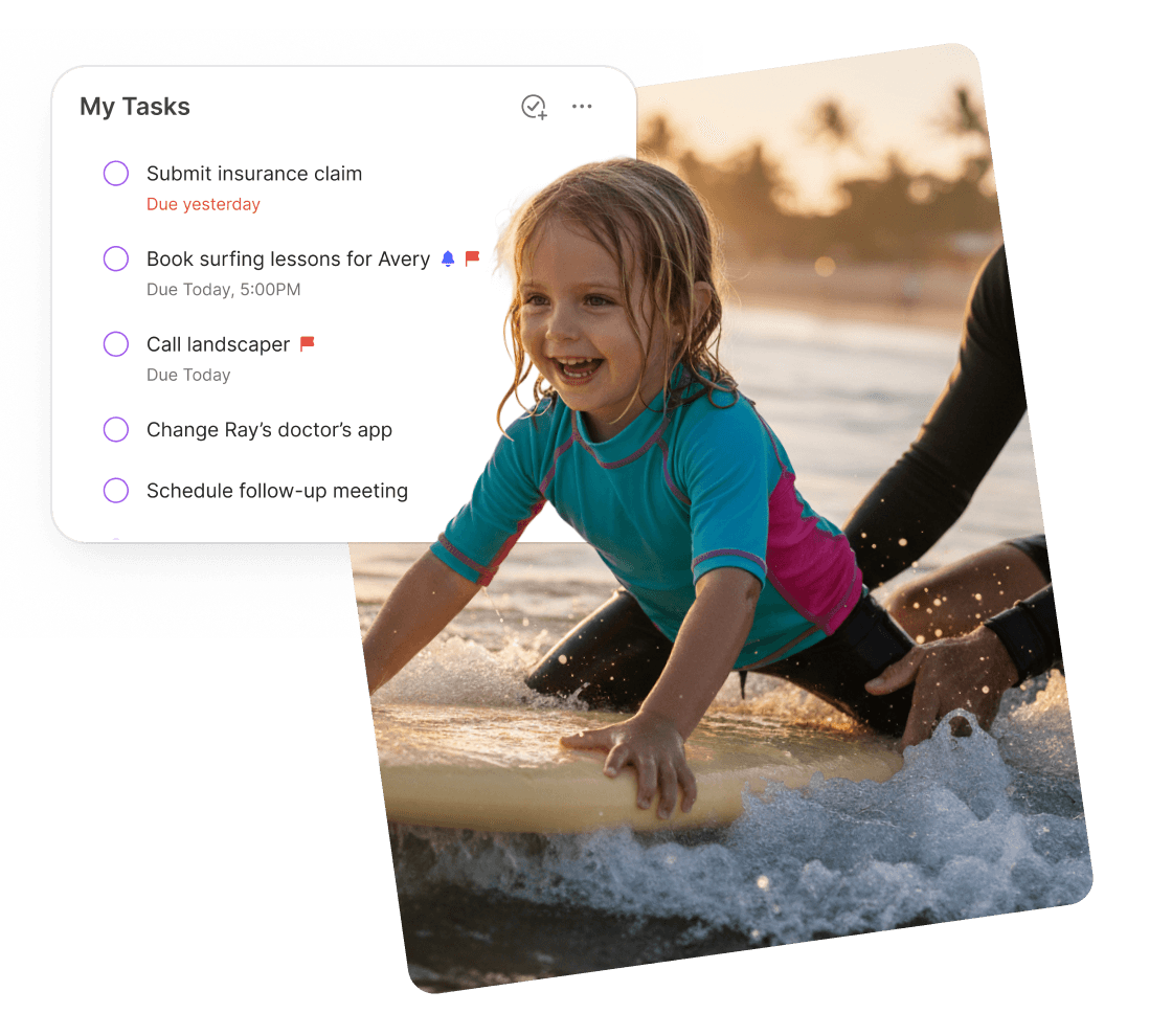A UI rappresentation of tasks-widget
